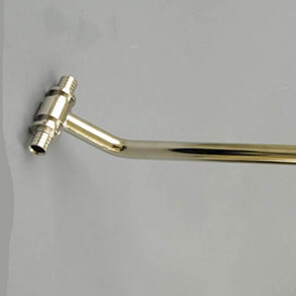 T-shaped brass radiator connection pipe