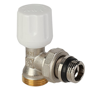 Radiator valve MVI, angled, with Eurocone outlet 1/2