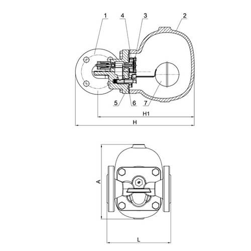Поплавковые конденсатоотводчики АСТА ПМ521 и ПМ523 DN15–25 с клапаном защиты от паровых пробок