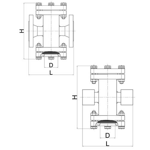 Стекло смотровое из нержавеющей стали АСТА И251, И253